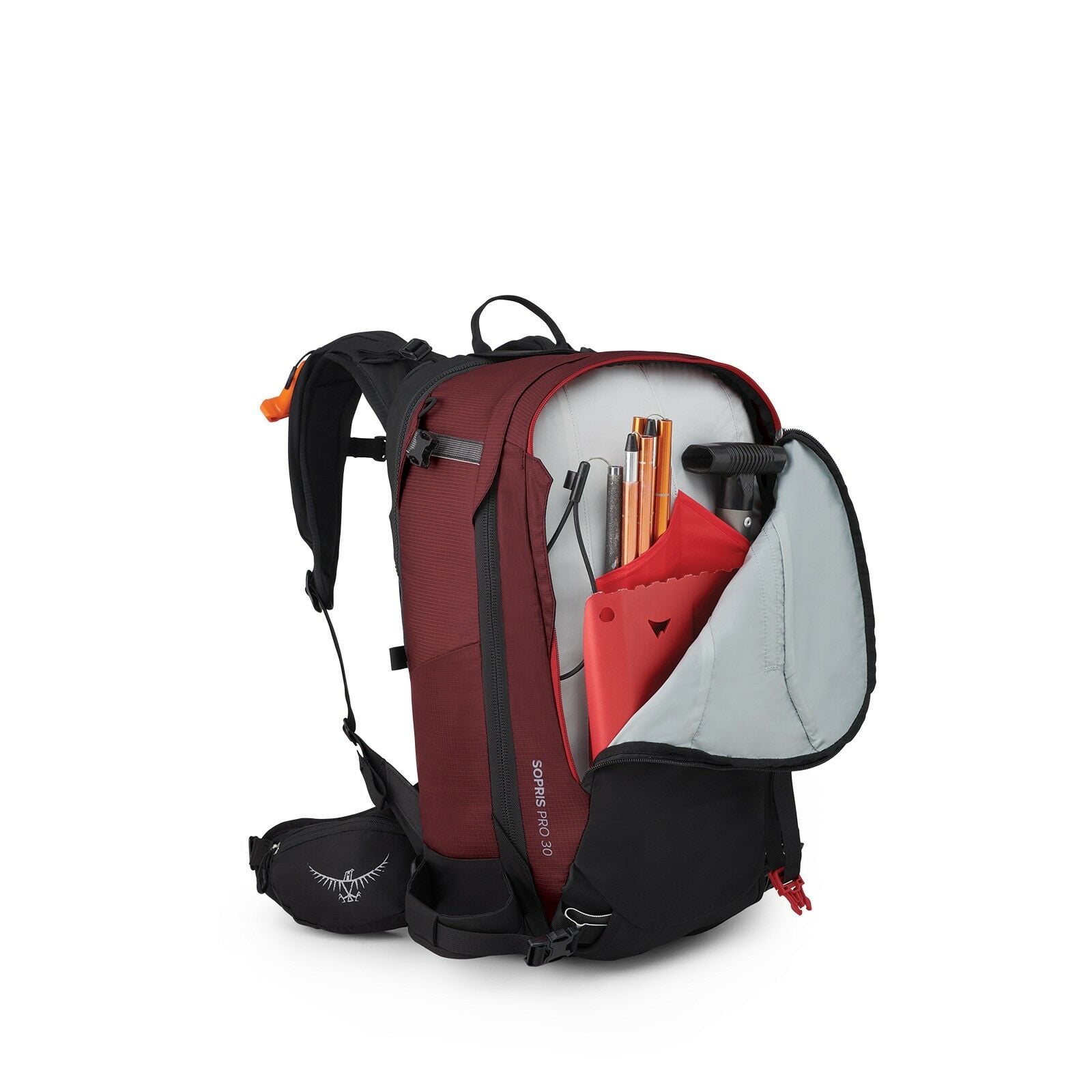 side view of the Sopris Pro 30 in color redmountain
