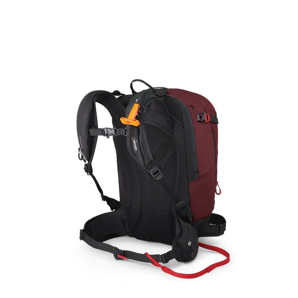 a 4/5 view of the Sopris Pro 30 in color redmountain