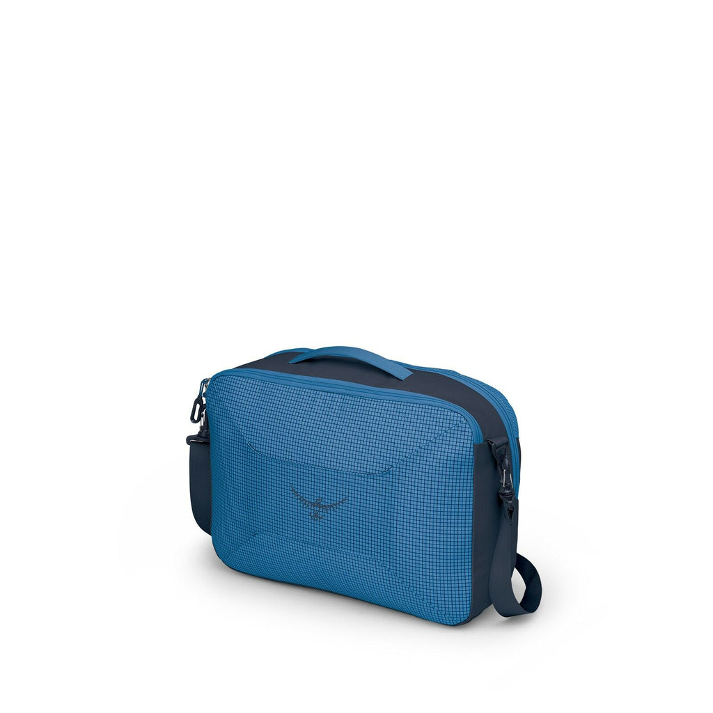 Side back image of the Transporter Carry On Boarding bag in the color Blue Flame