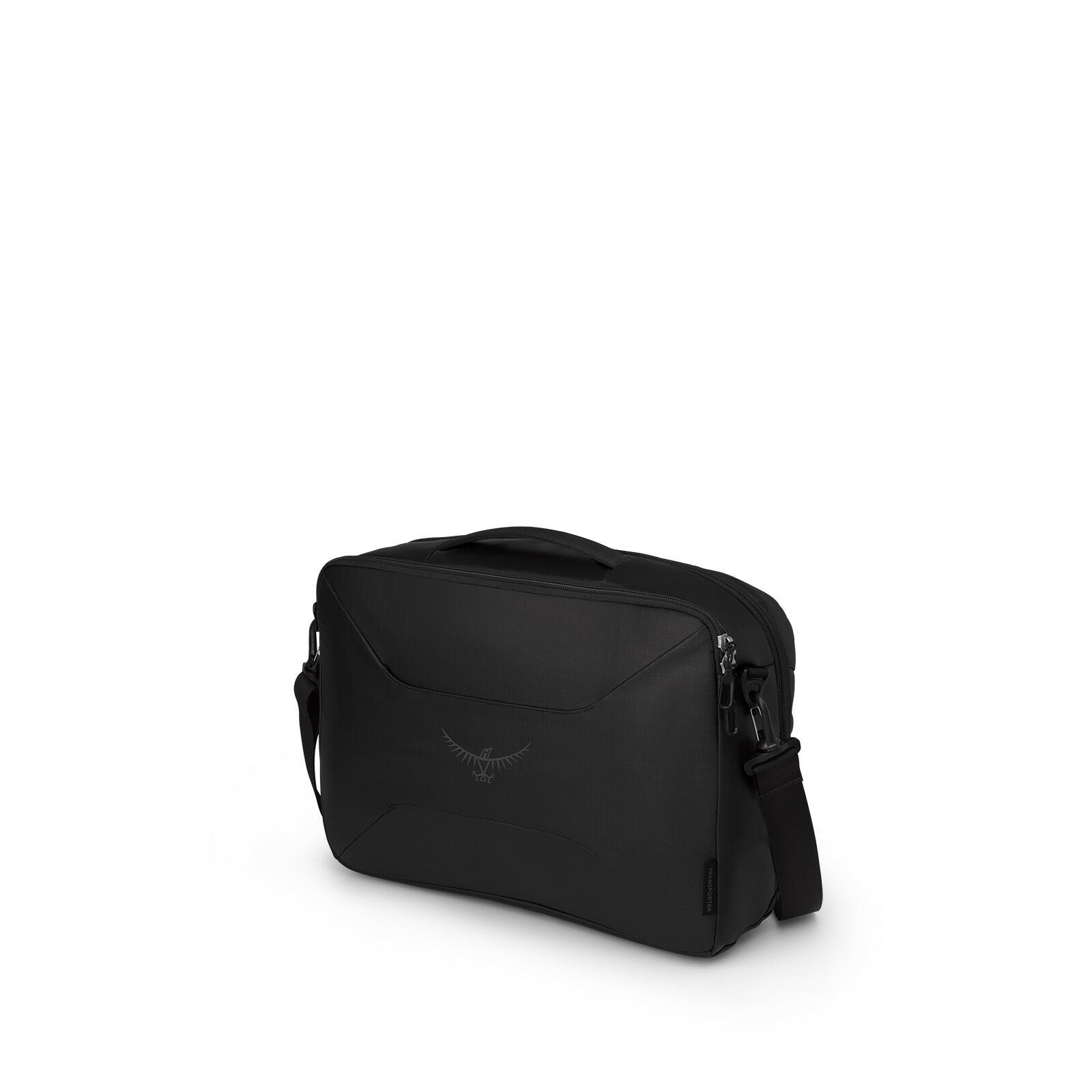Side back image of the Transporter Carry On Boarding bag in the color Raven Black
