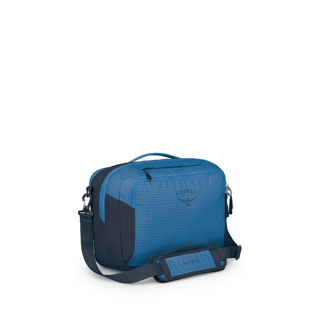 Side image of the Transporter Carry On Boarding bag in the color Blue Flame