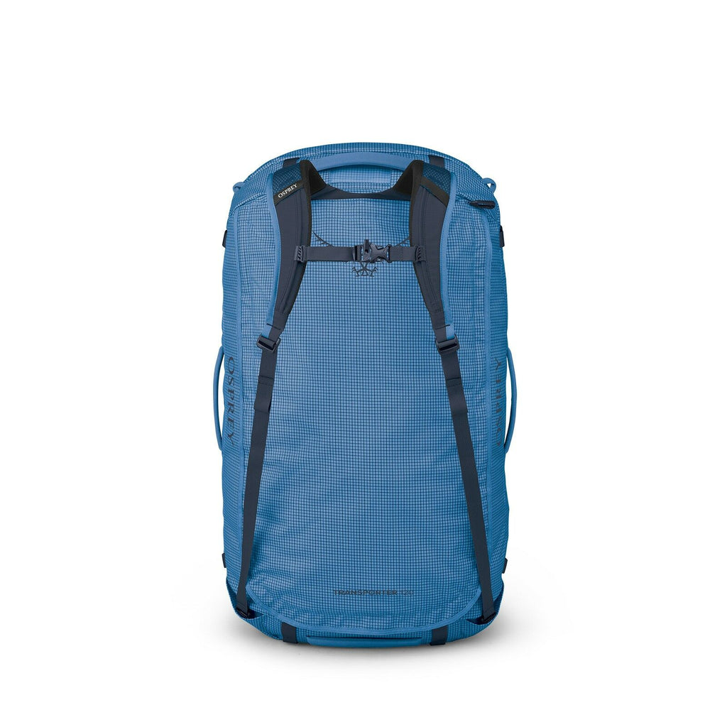 back image of the Transporter Duffel 120 in the color Blue Flame
