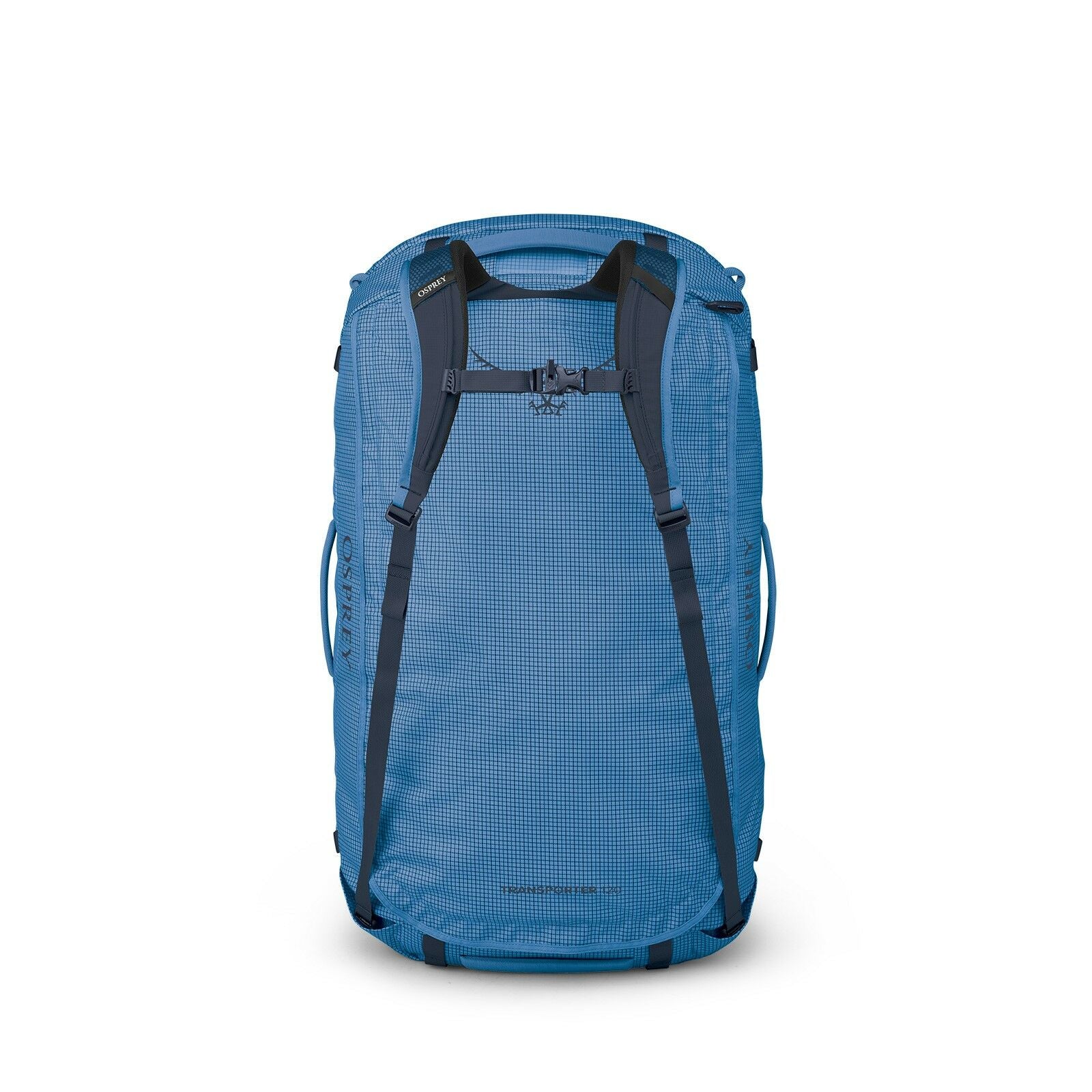 back image of the Transporter Duffel 120 in the color Blue Flame