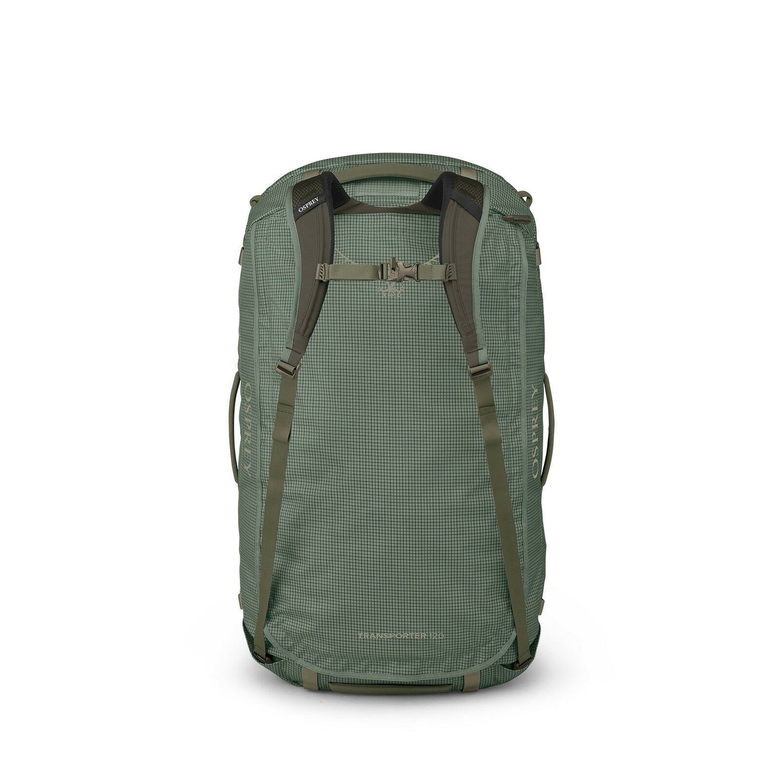 back image of the Transporter Duffel 120 in the color Pine Leaf