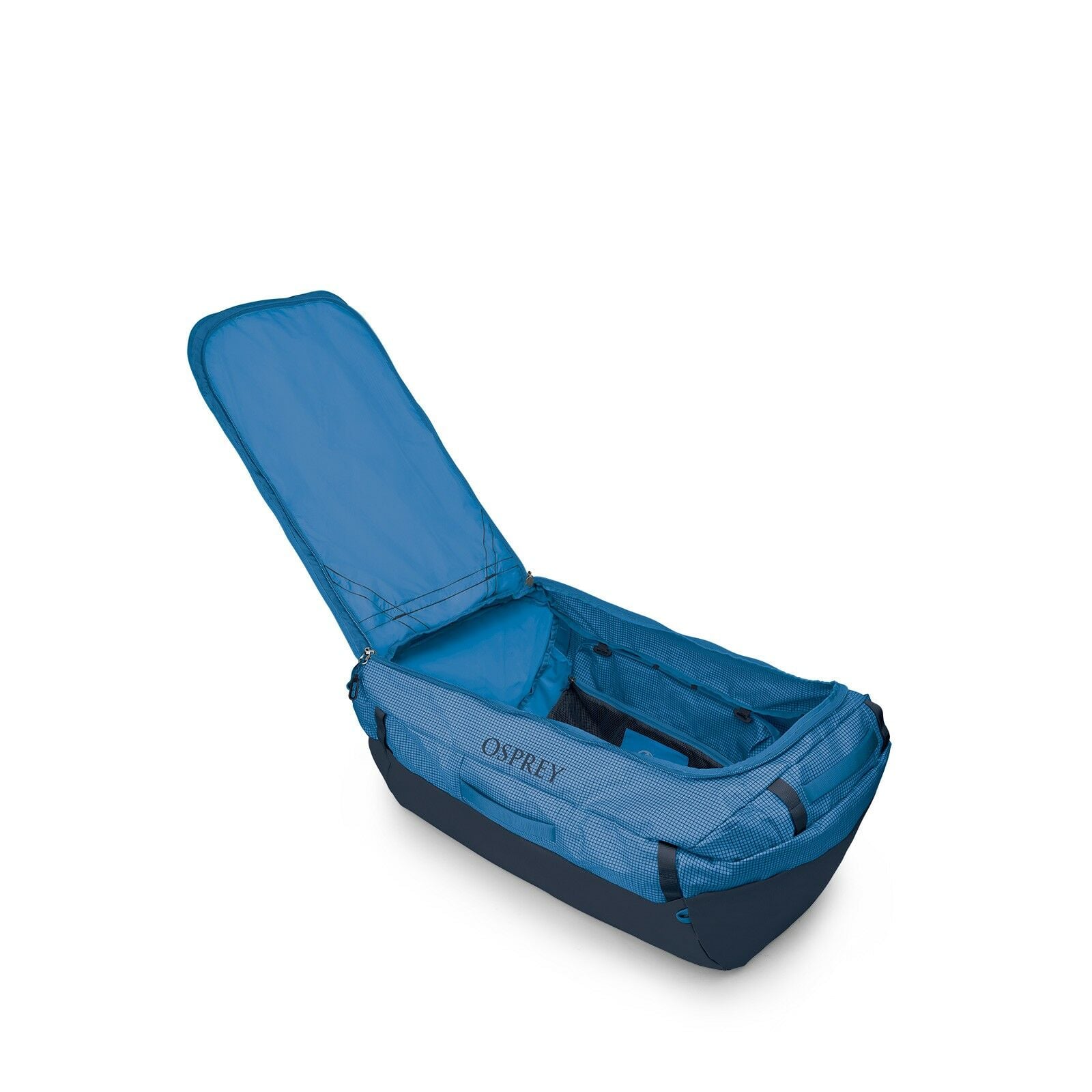 Internal image of the Transporter Duffel 120 in the color Blue Flame