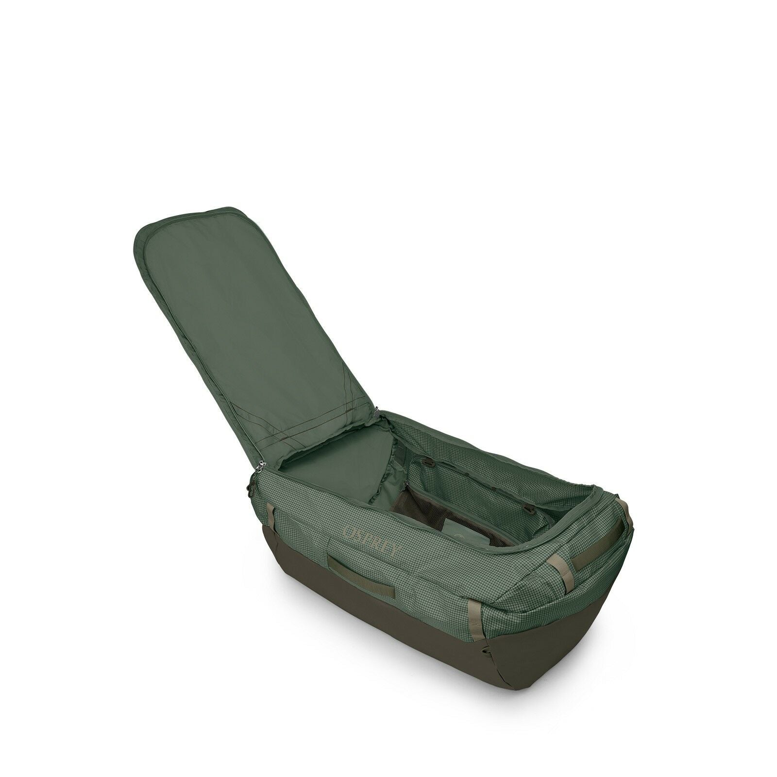 internal image of the Transporter Duffel 120 in the color Pine Leaf