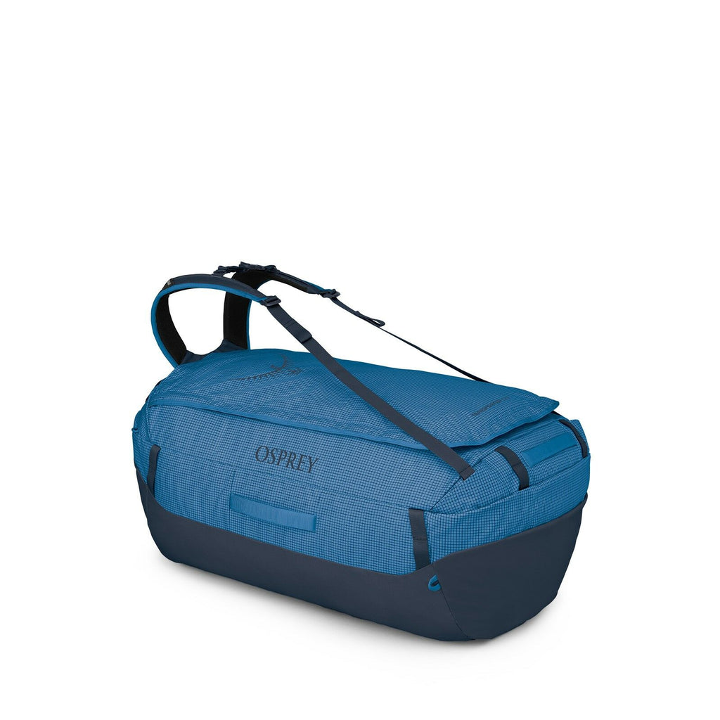 Side image of the Transporter Duffel 120 in the color Blue Flame