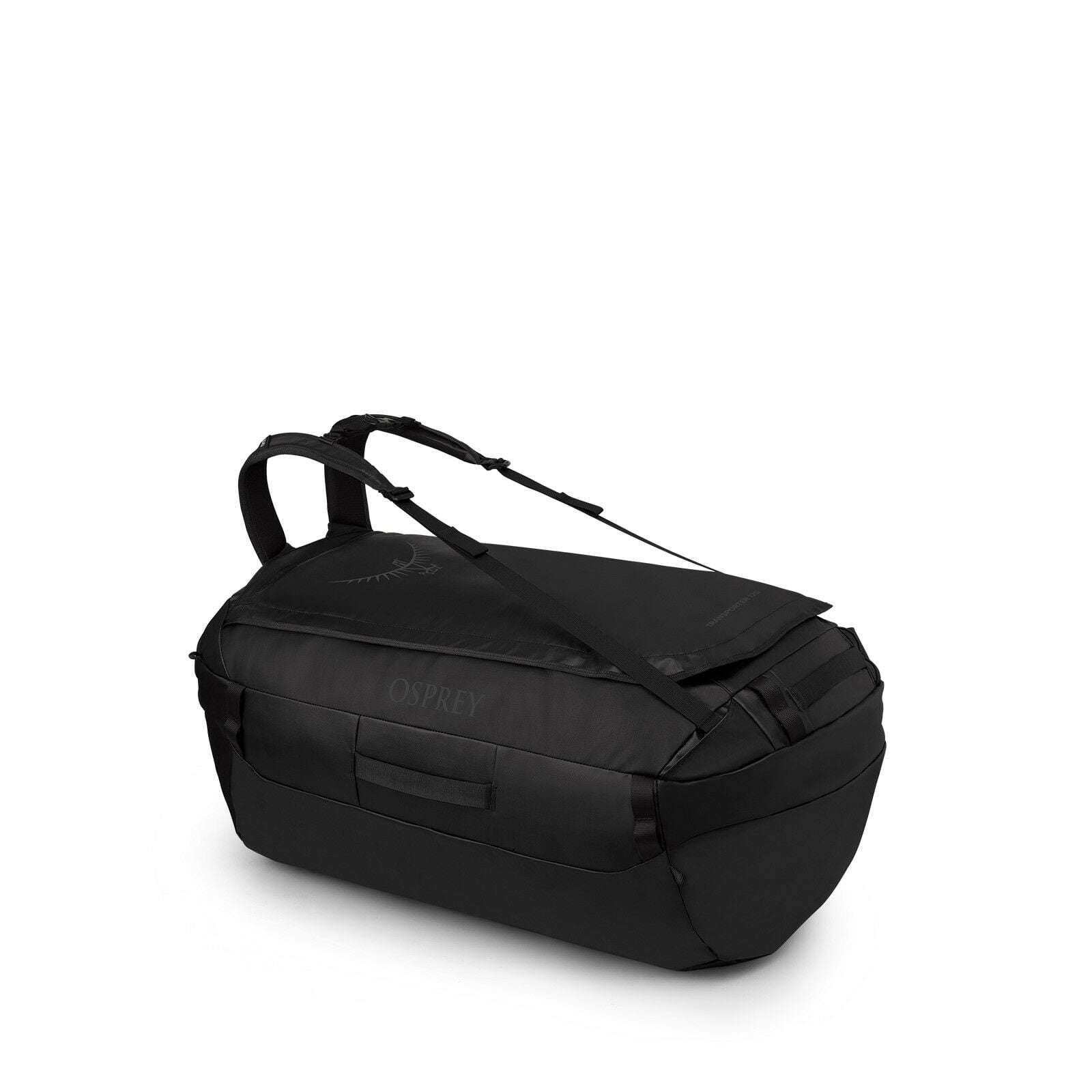Side image of the Transporter Duffel 120 in the color Raven Black