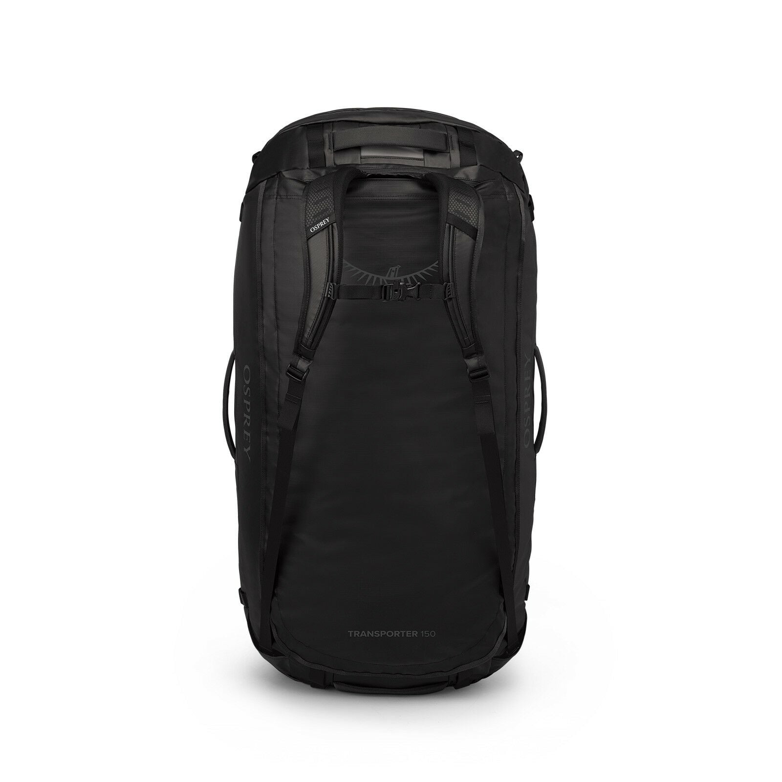 back image of the Transporter Duffel 150 in the color Raven Black