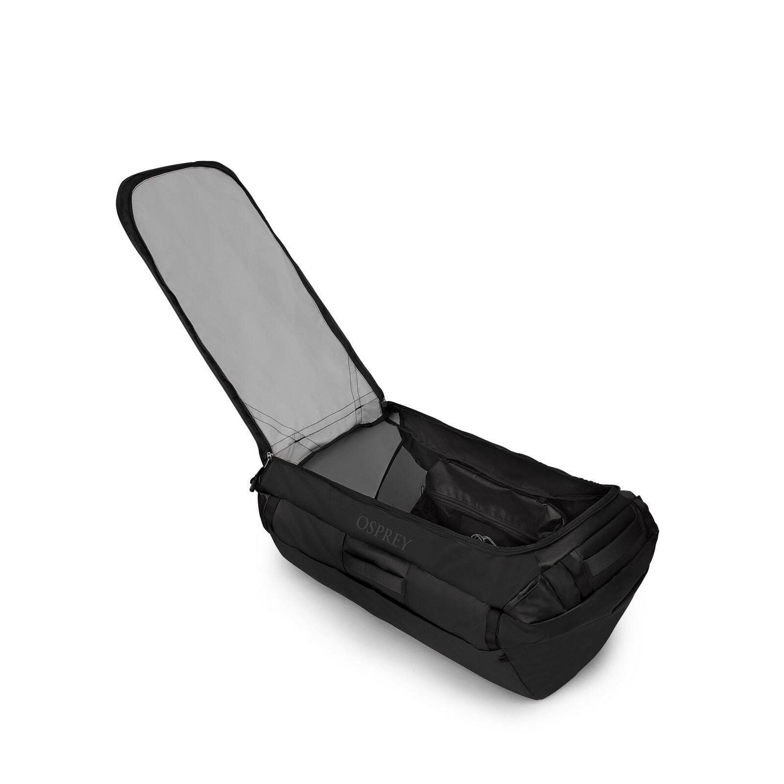 Internal image of the Transporter Duffel 150 in the color Raven Black