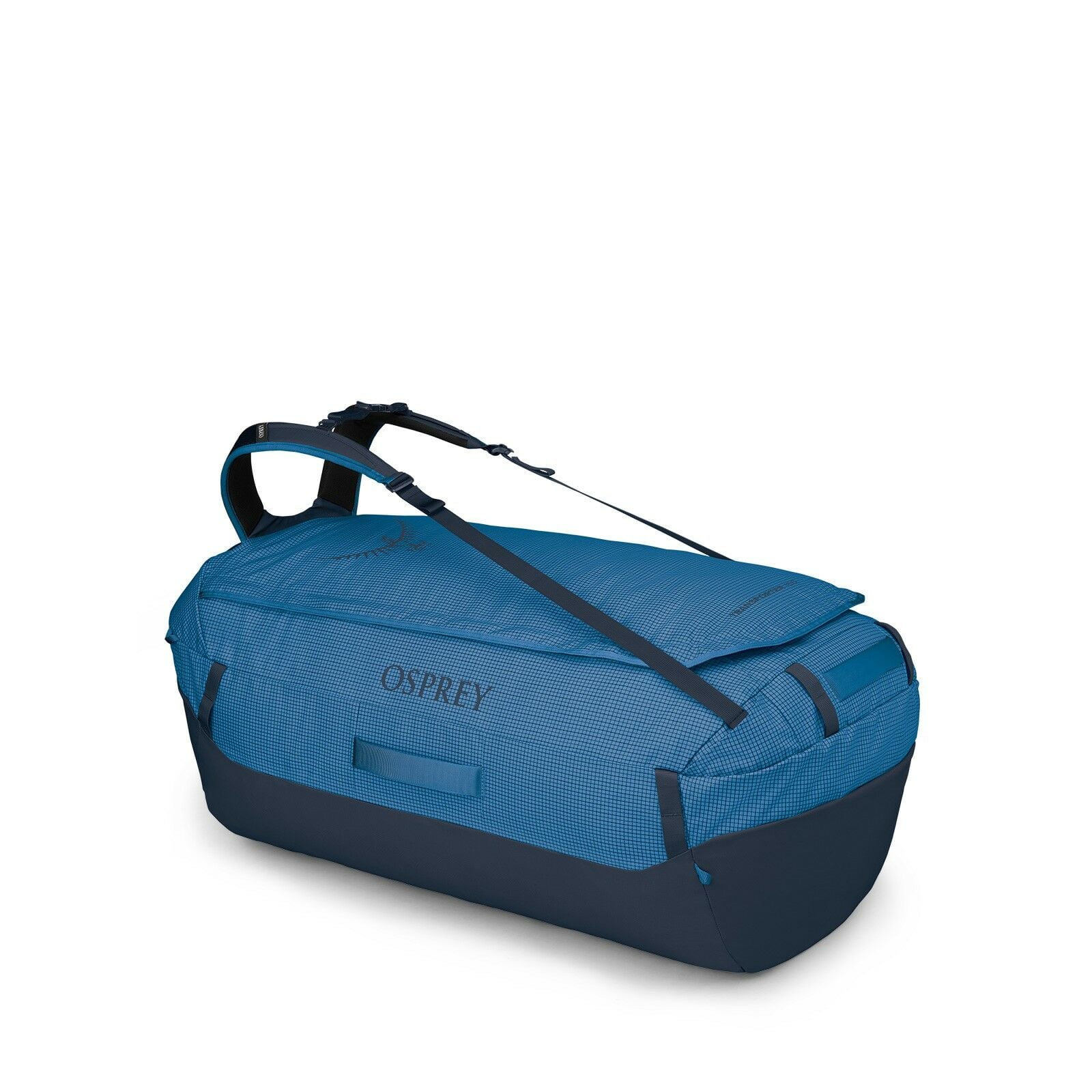 Side image of the Transporter Duffel 150 in the color Blue Flame