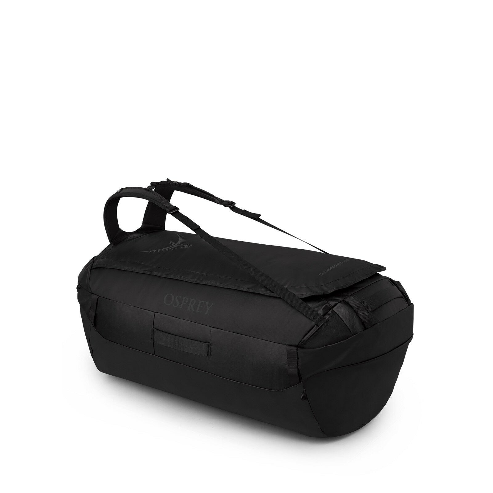 side image of the Transporter Duffel 150 in the color Raven Black