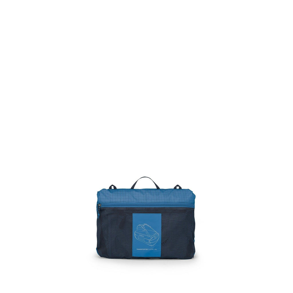 Side image of the Transporter Duffel 30 in the color Blue Flame