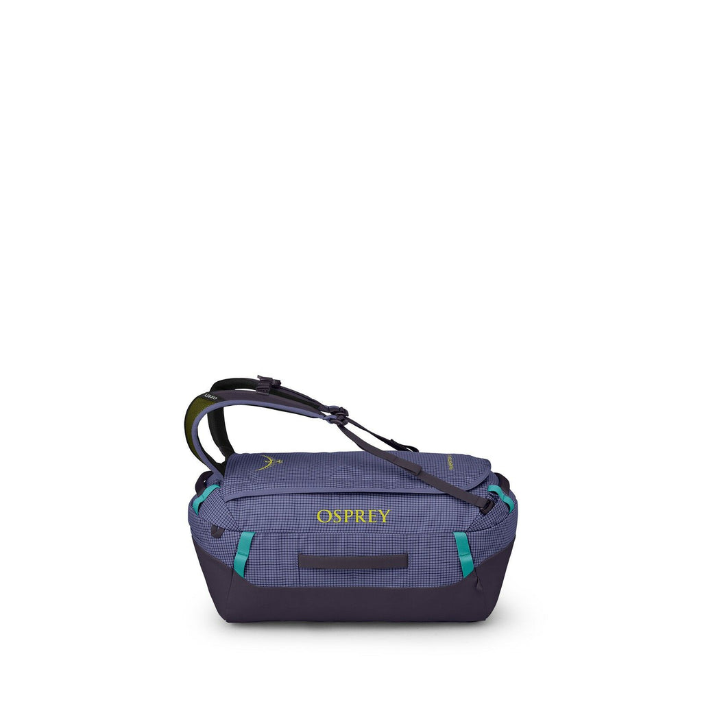 Side image of the Transporter Duffel 40 in the color Euphoria Purple
