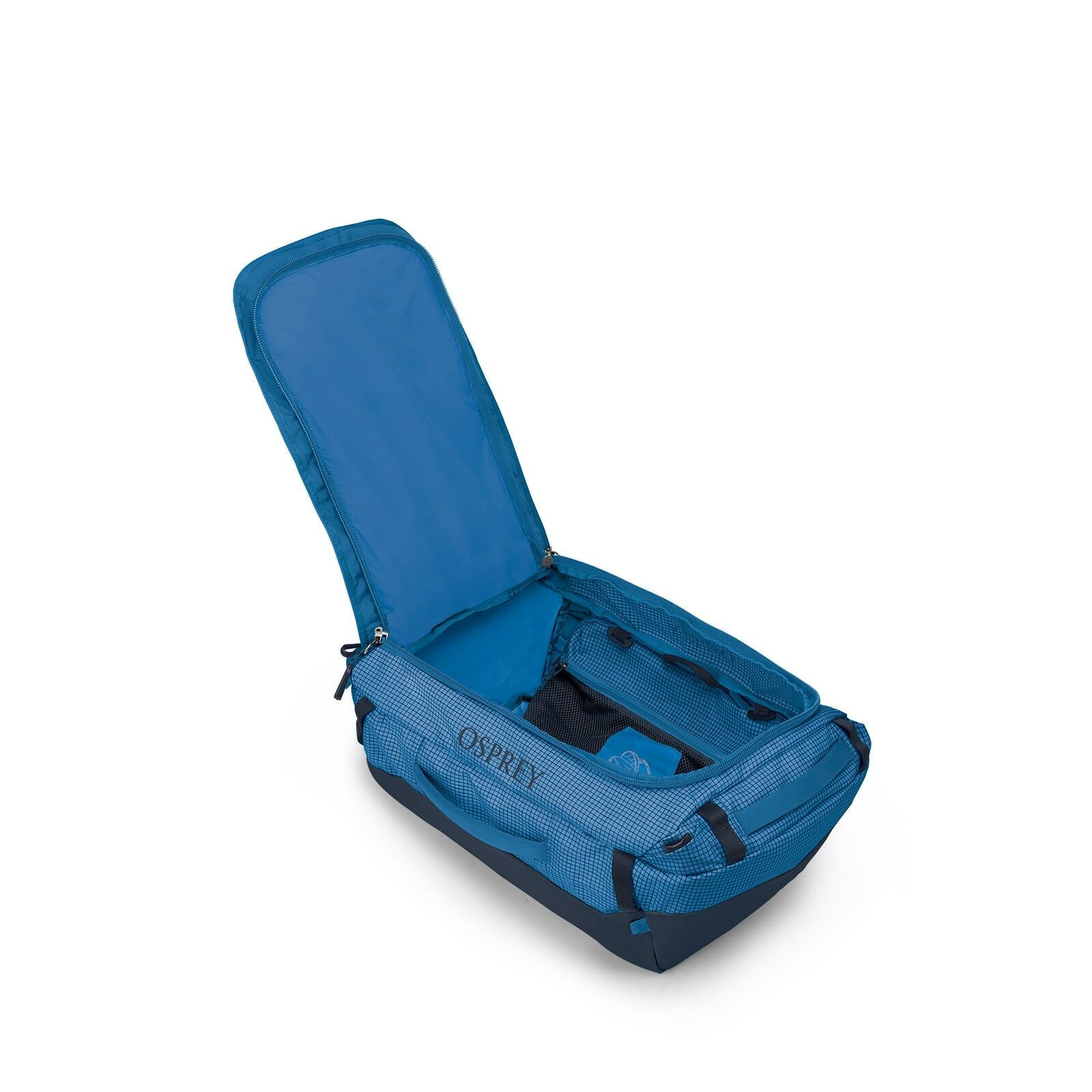 Internal image of the Transporter Duffel 40 in the color Blue Flame