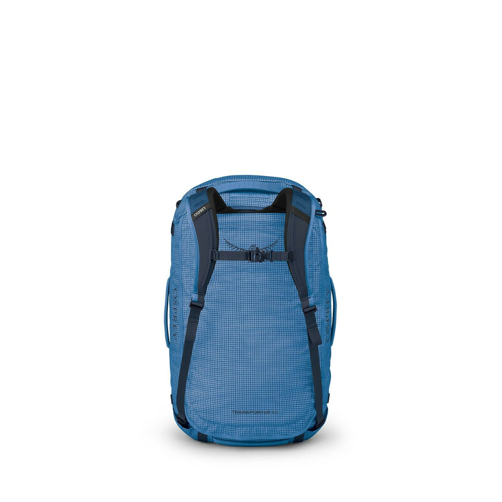back Image of the Transporter Duffel 65 in the color Blue Flame