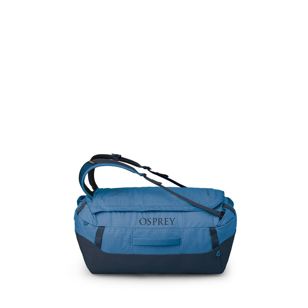 Side Image of the Transporter Duffel 65 in the color Blue Flame