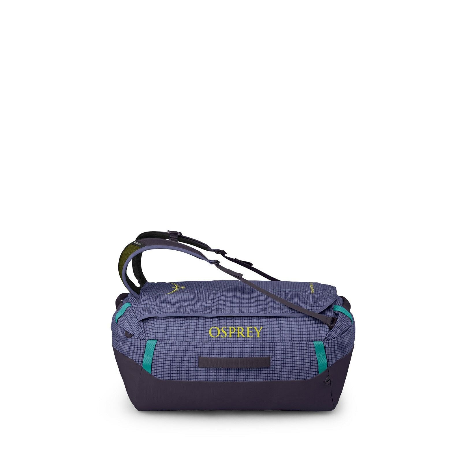 Side image of the Transporter Duffel 65 in the color Euphoria Purple