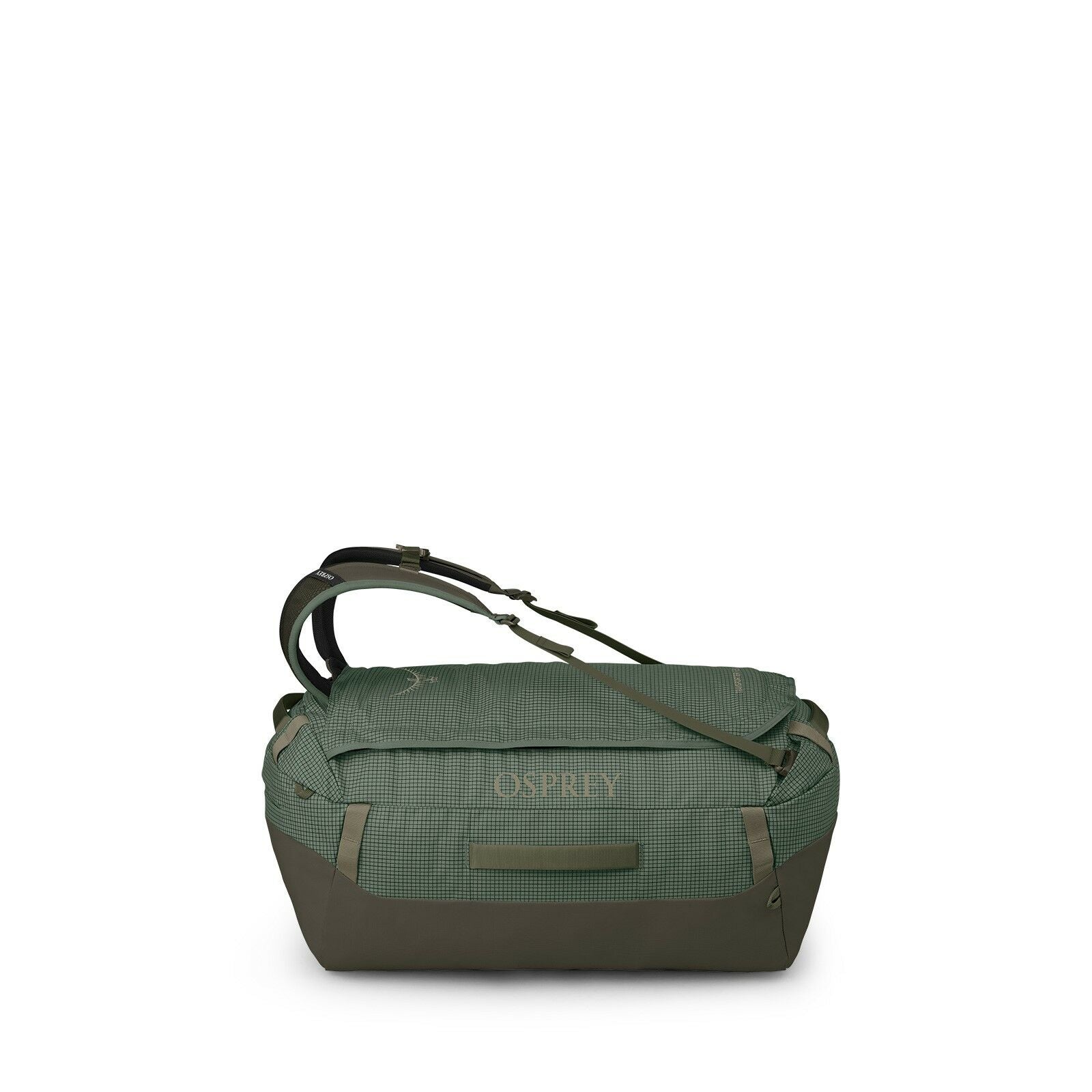 Side image of the Transporter Duffel 65 in the color Pine Leaf