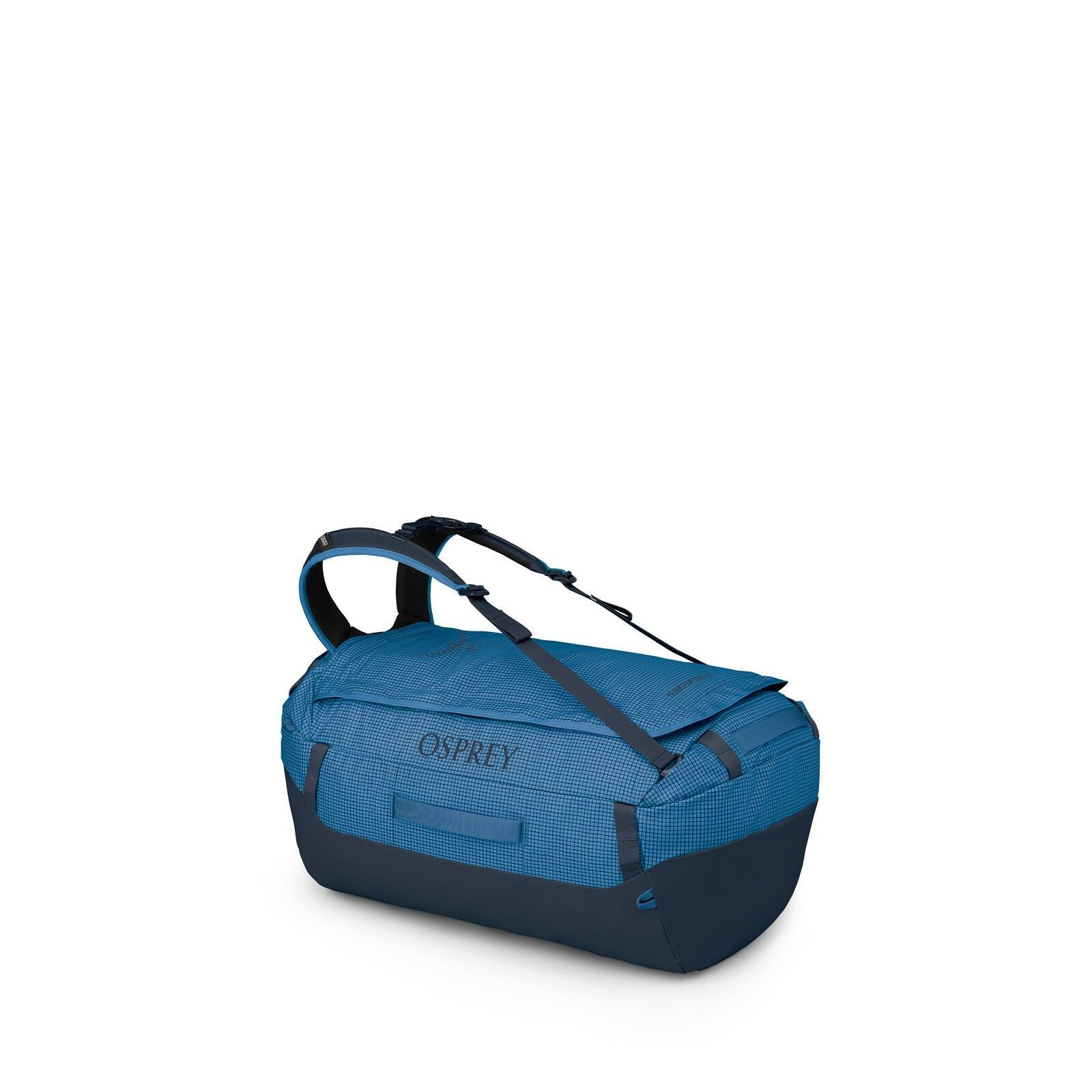 Side Image of the Transporter Duffel 65 in the color Blue Flame