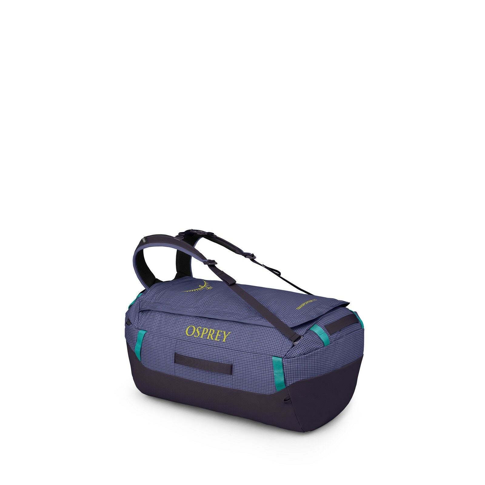 Side image of the Transporter Duffel 65 in the color Euphoria Purple