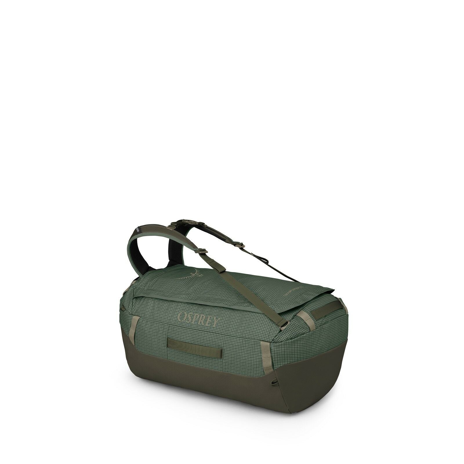 Side image of the Transporter Duffel 65 in the color Pine Leaf