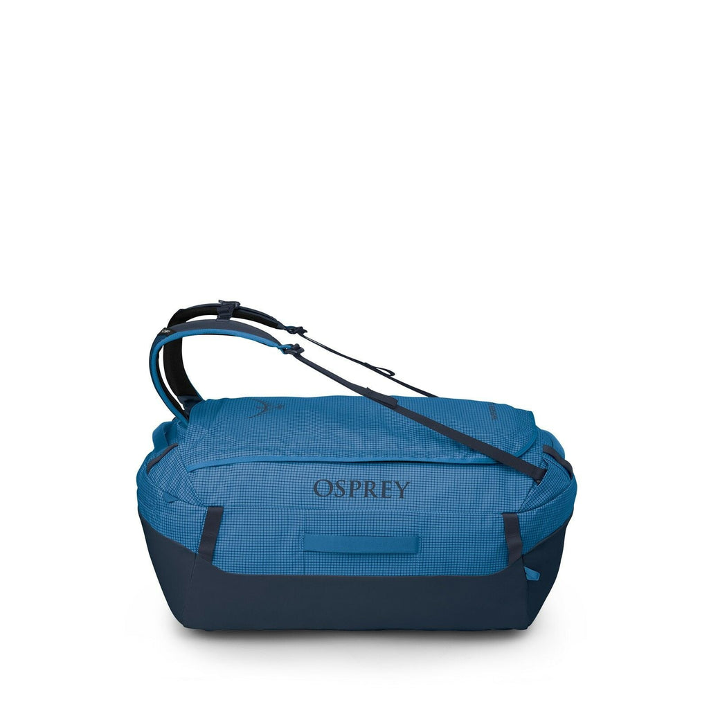 Side image of the Transporter Duffel 95 in the color Blue Flame