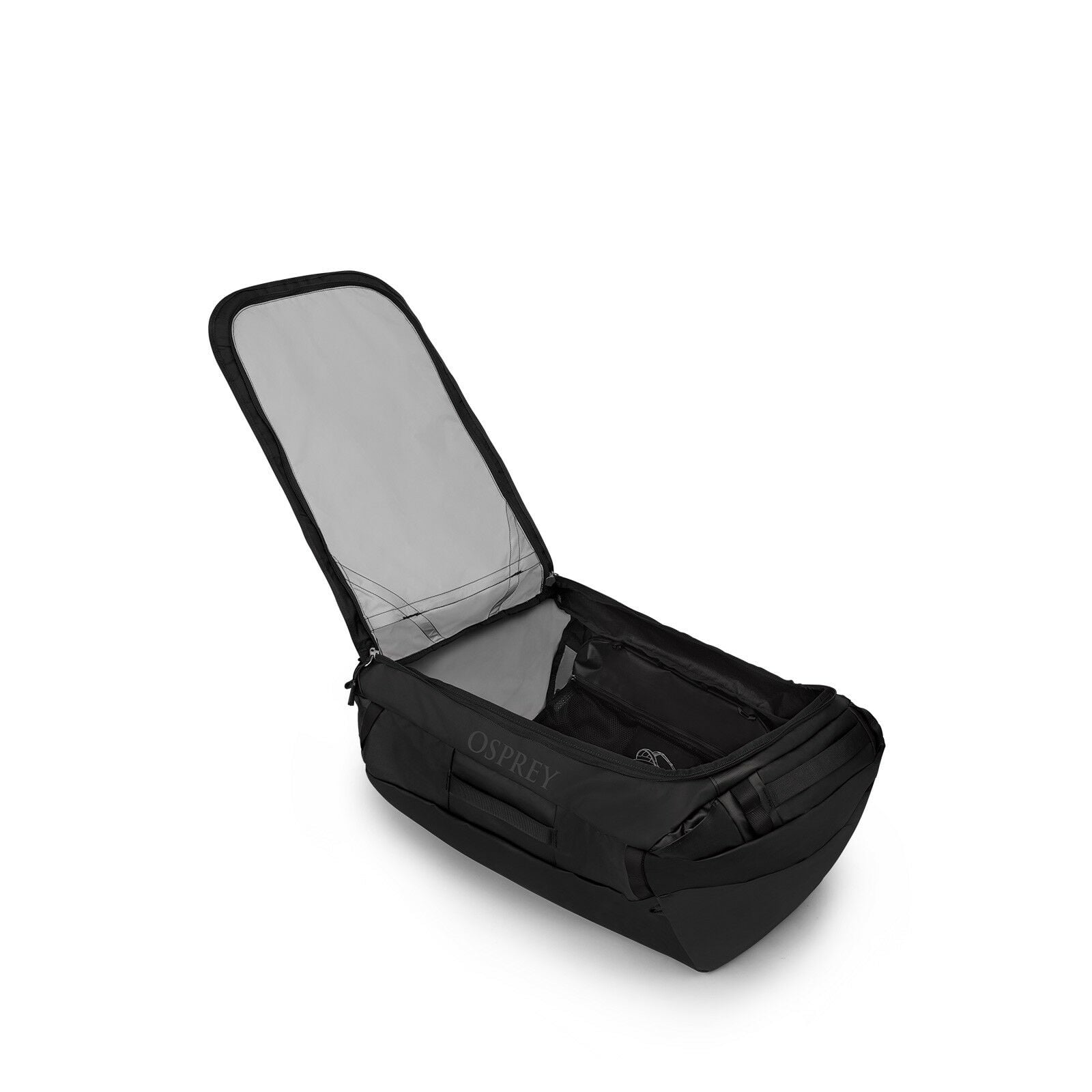 Internal image of the Transporter Duffel 95 in the color Raven Black