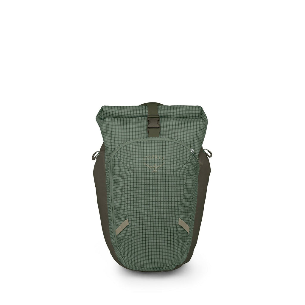 Front image of the Transporter Roll Top in the color Pine Leaf / Earl Grey