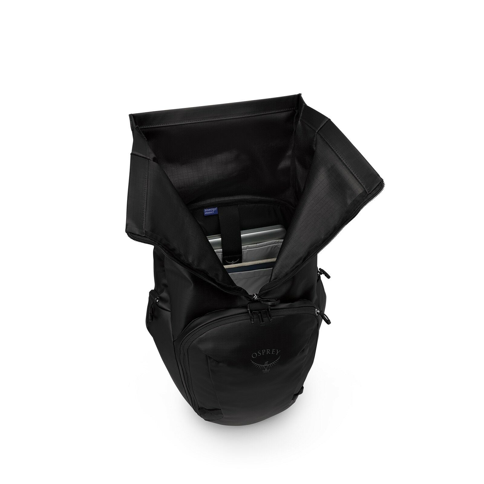 Internal image of the Transporter Roll Top in the color Raven Black