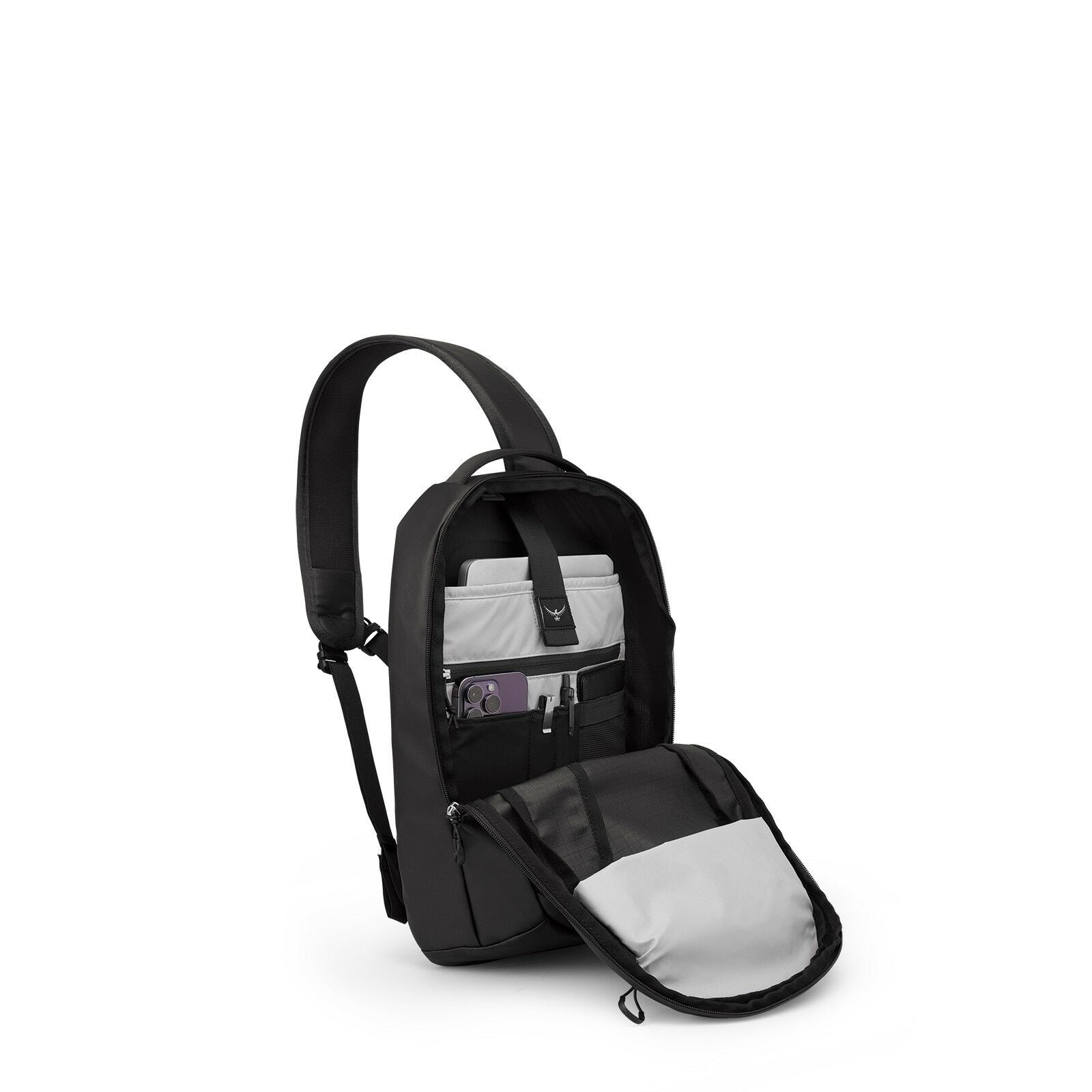 Internal image of the Transporter Sling in the color Raven Black
