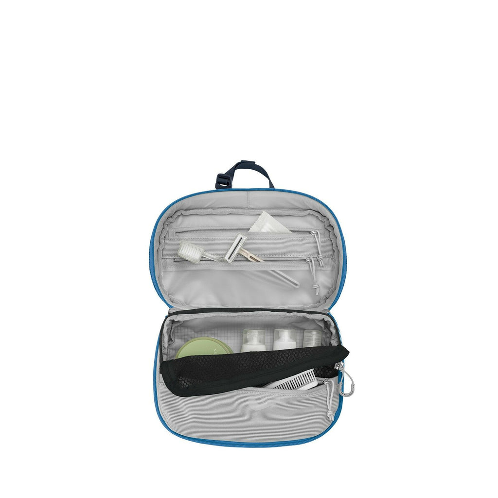 Internal image of the Transporter Toiletry Kit in the color Blue Flame