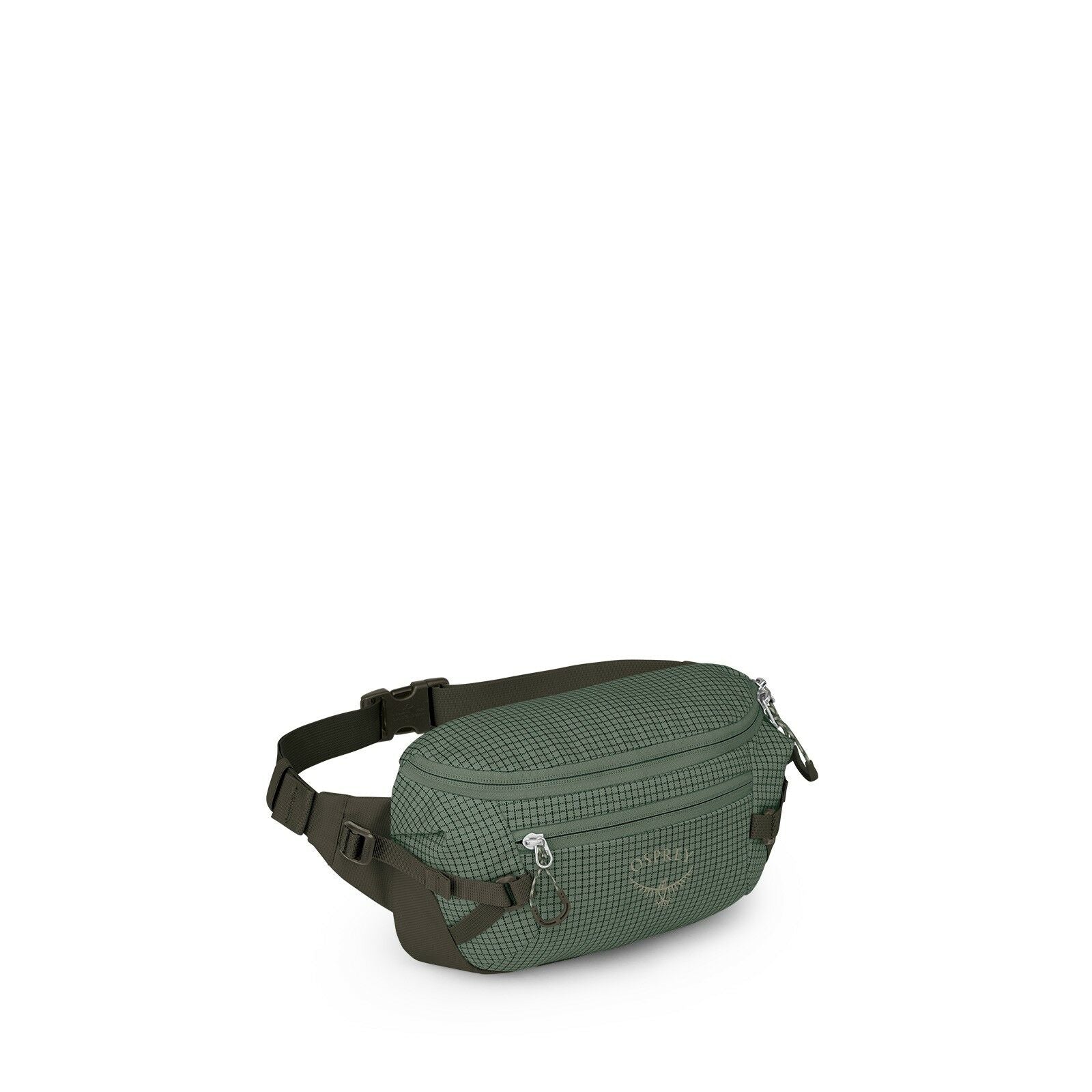 Side image of the Transporter Waist Pack in the color Pine Leaf