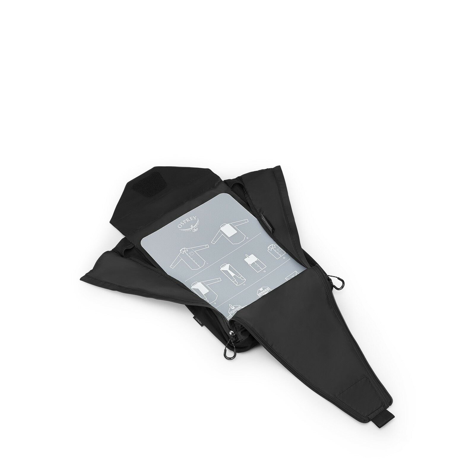 side view of the Ultralight Garment Folder in color black