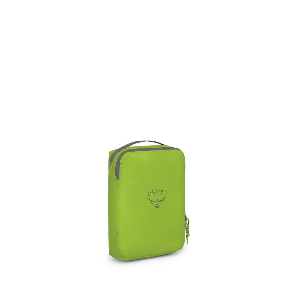 side view of the Ultralight Packing Cube Medium in color limongreen