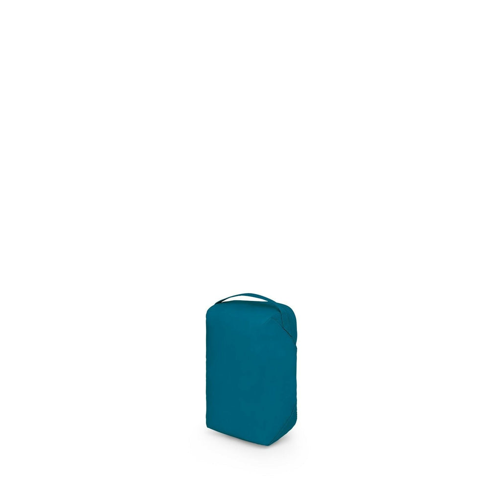 a 4/5 view of the Ultralight Packing Cube Small in color waterfrontblue