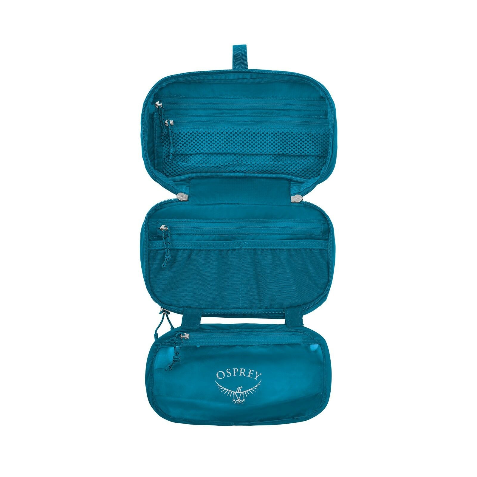 side view of the Ultralight Zip Organizer in color waterfrontblue