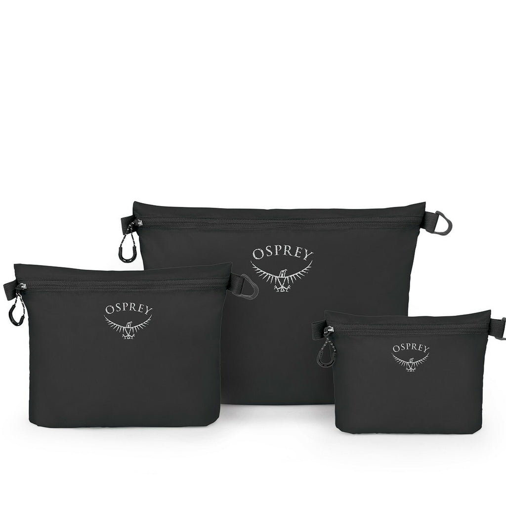 side view of the Ultralight Zipper Sack Set in color black