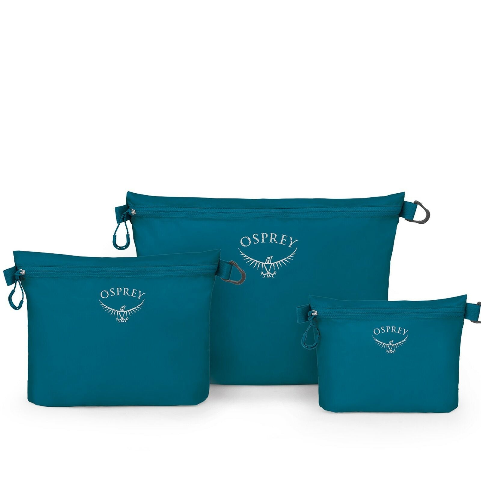 side view of the Ultralight Zipper Sack Set in color waterfrontblue