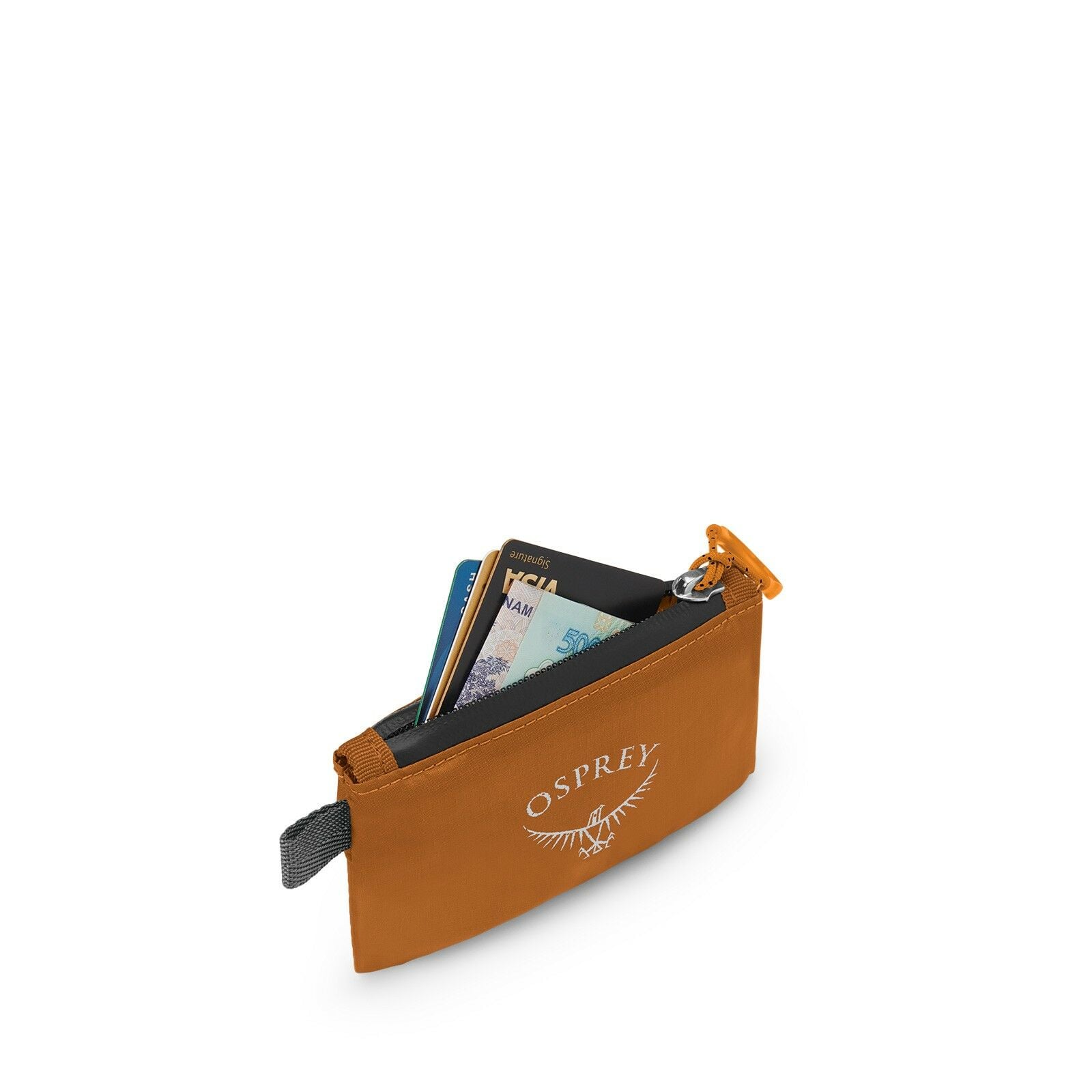 side view of the Ultralight Wallet in color toffeeorange