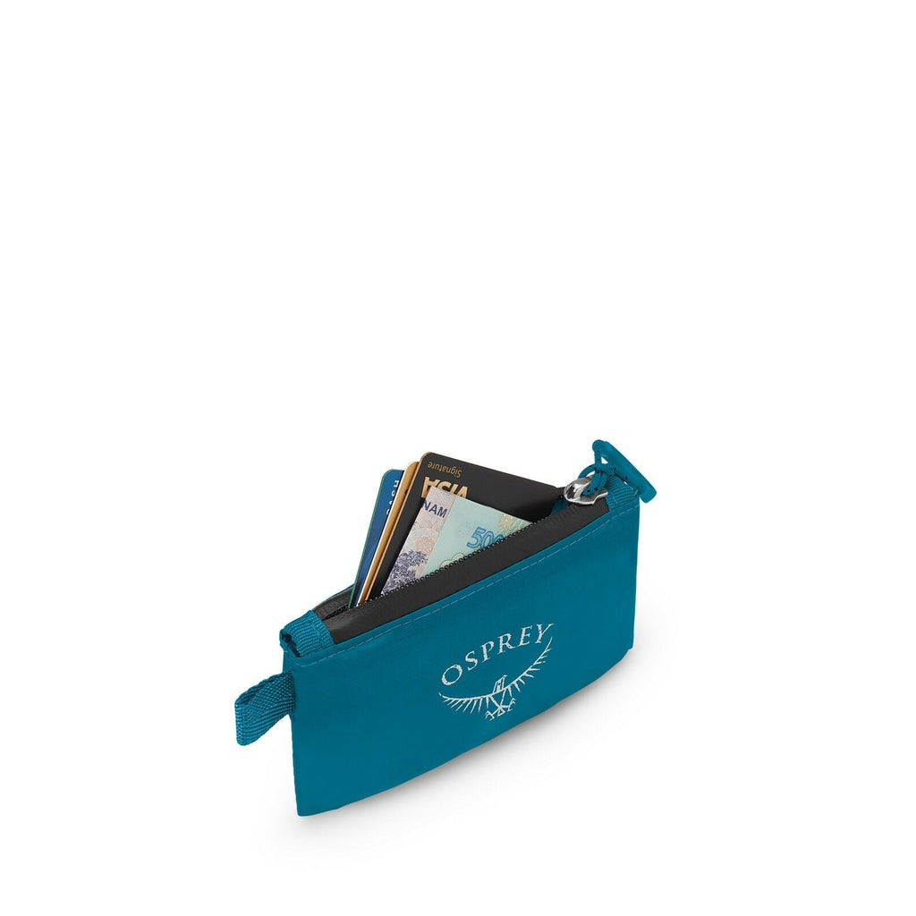 side view of the Ultralight Wallet in color waterfrontblue