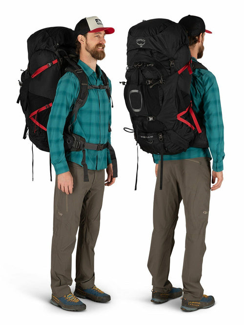 a person modeling the Aether&trade; Plus 85 in color black