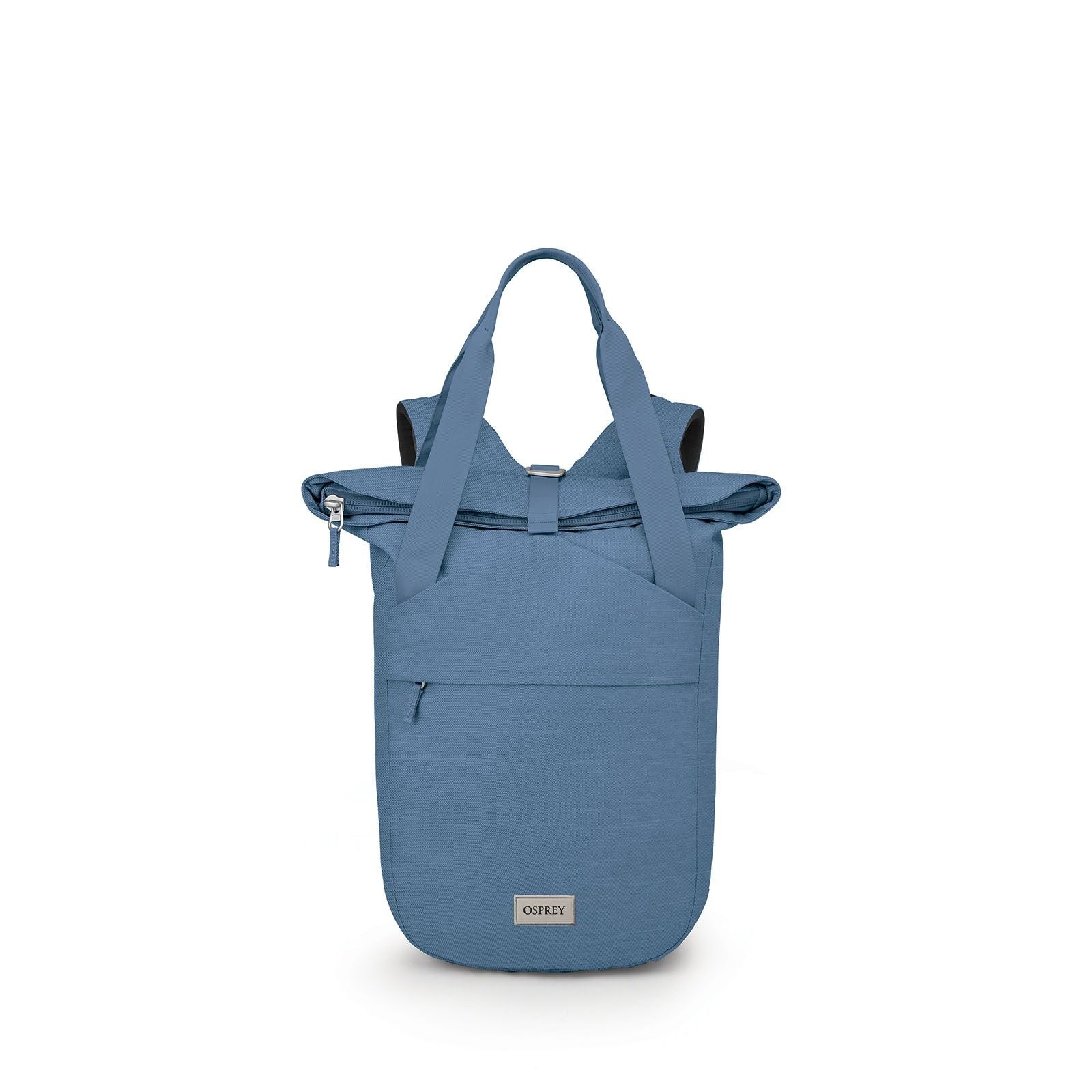 Front image of the Arcane Roll top pack in the color Nircana Blue Heather