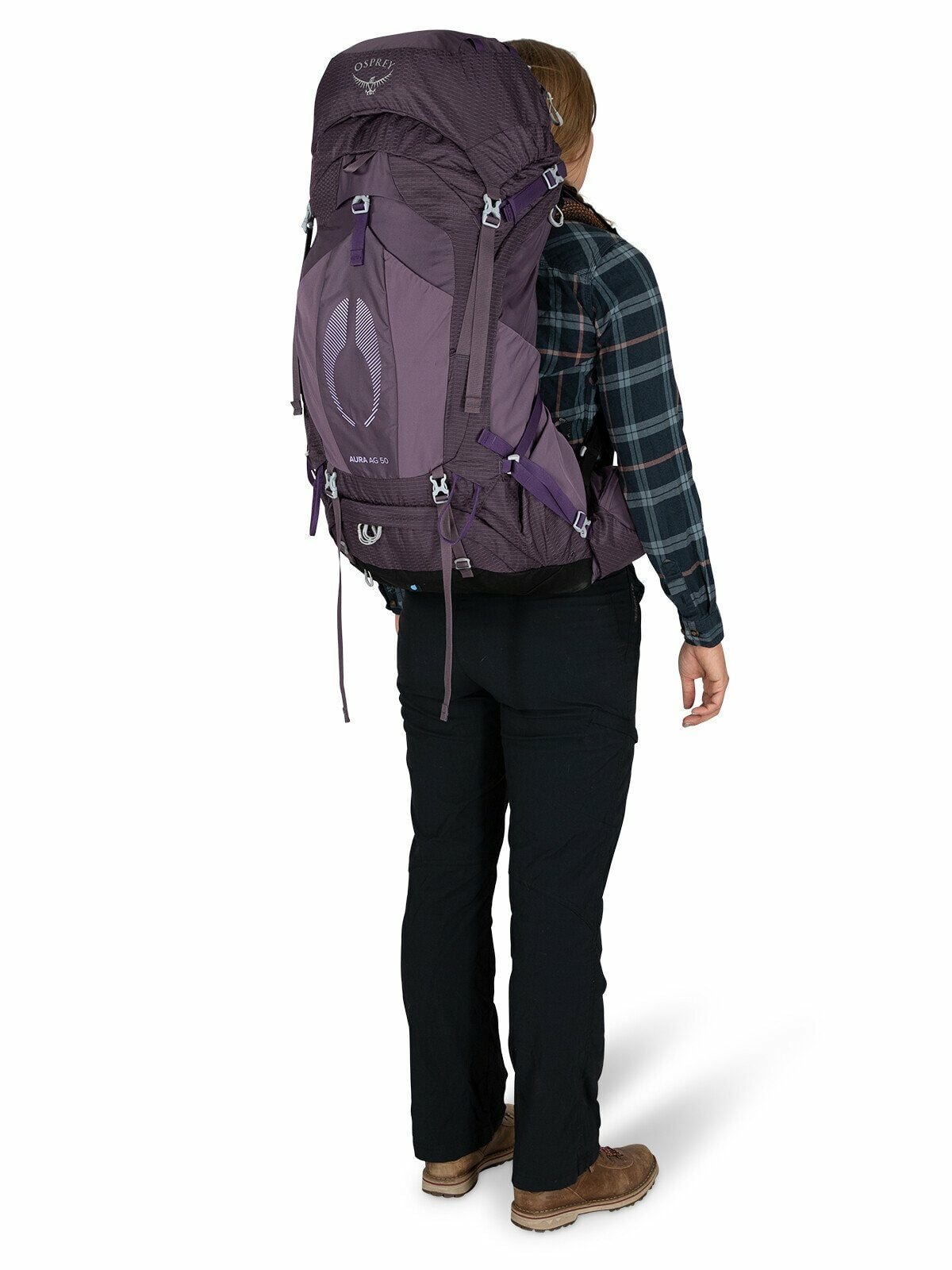 a person modeling the Aura AG 50 in color enchantmentpurple