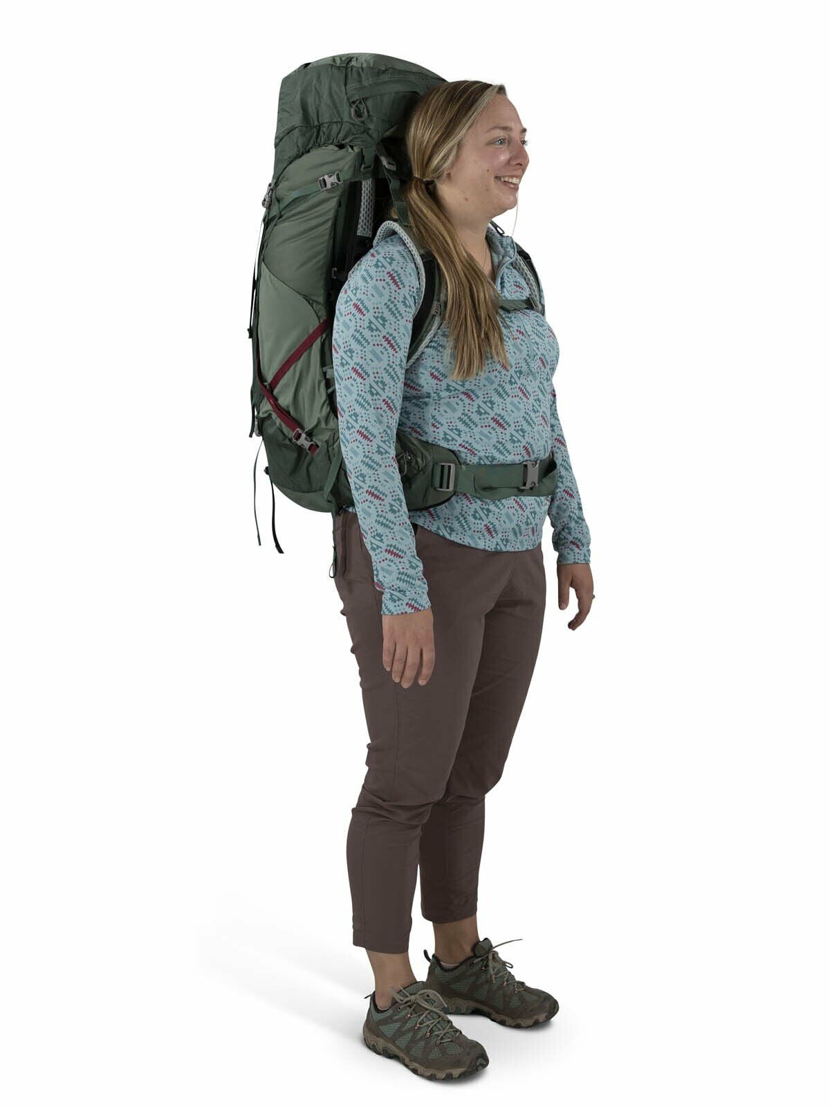 a detail of the AURA AG LT 50 in color Koseret/Darjeeling Spring Green