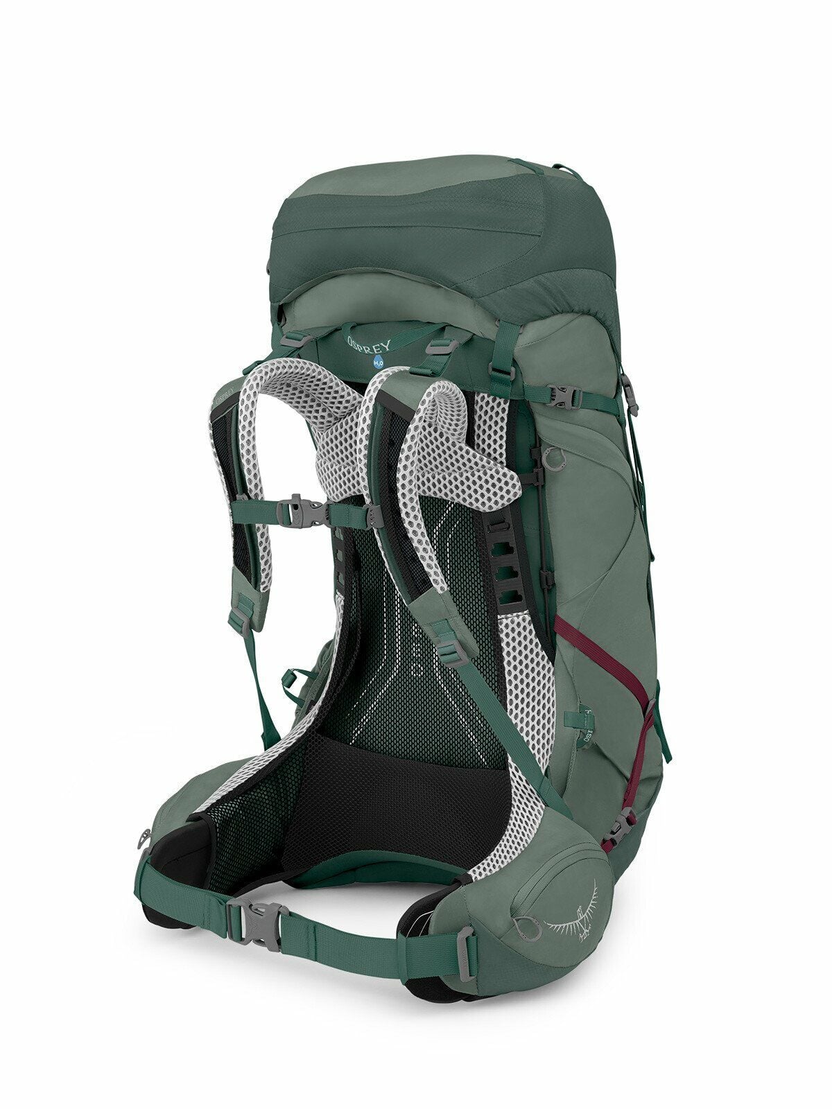 a detail of the AURA AG LT 50 in color Koseret/Darjeeling Spring Green