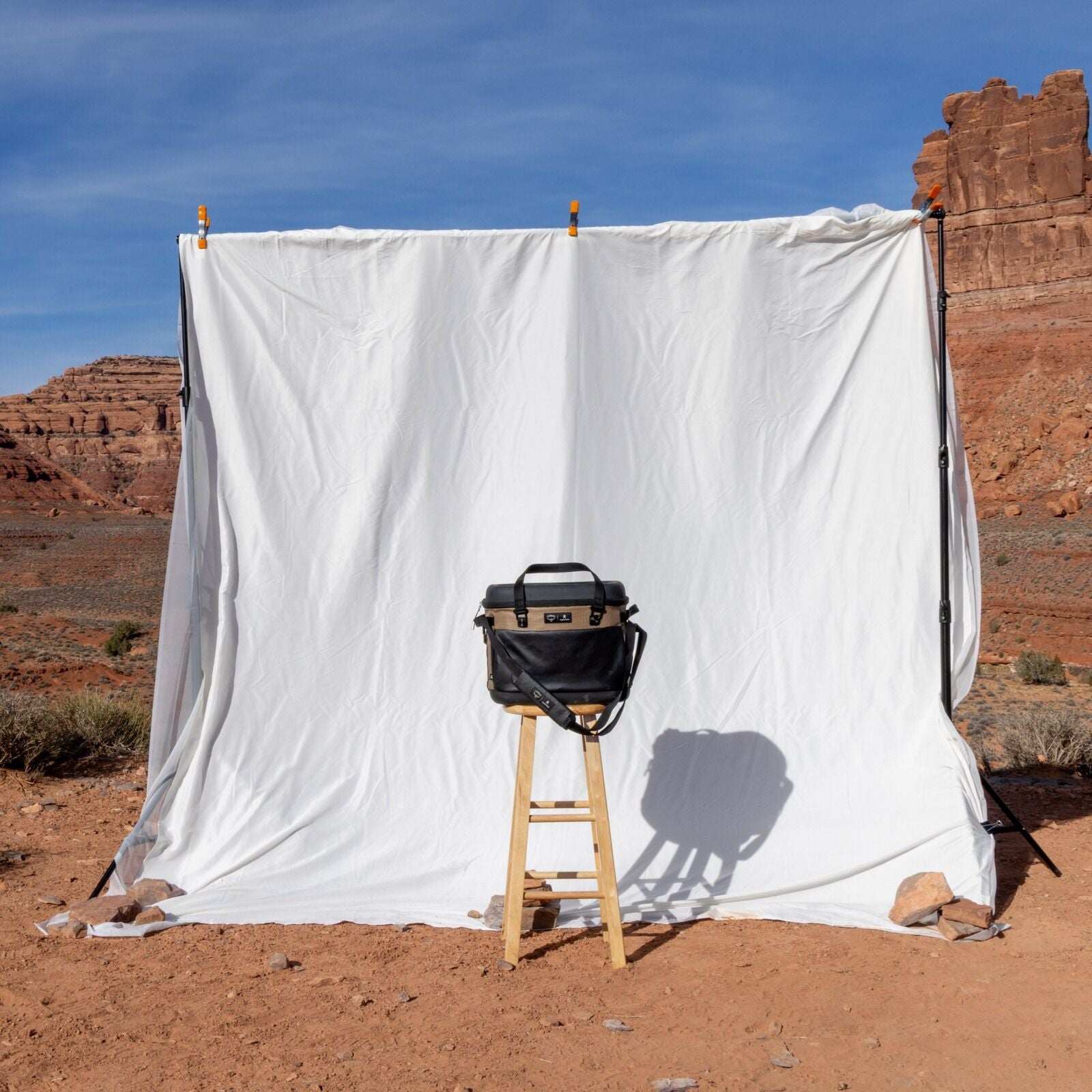outdoor image of the Hydro Flask Campcore Carryout Cooler 30L in the color Latte Brown