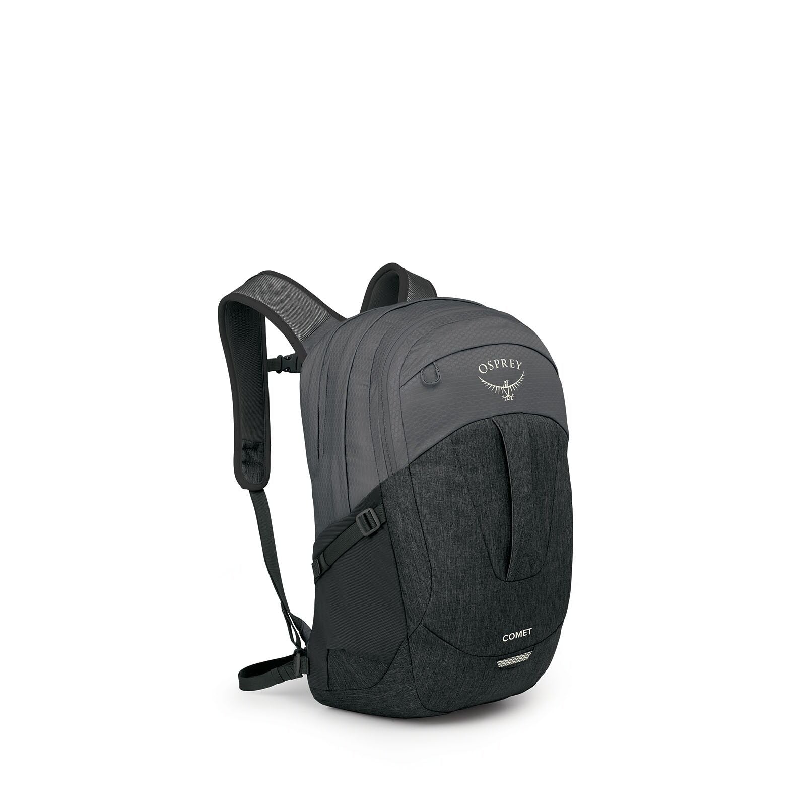 Side image of the Osprey Comet in the color Phantom Grey Heather