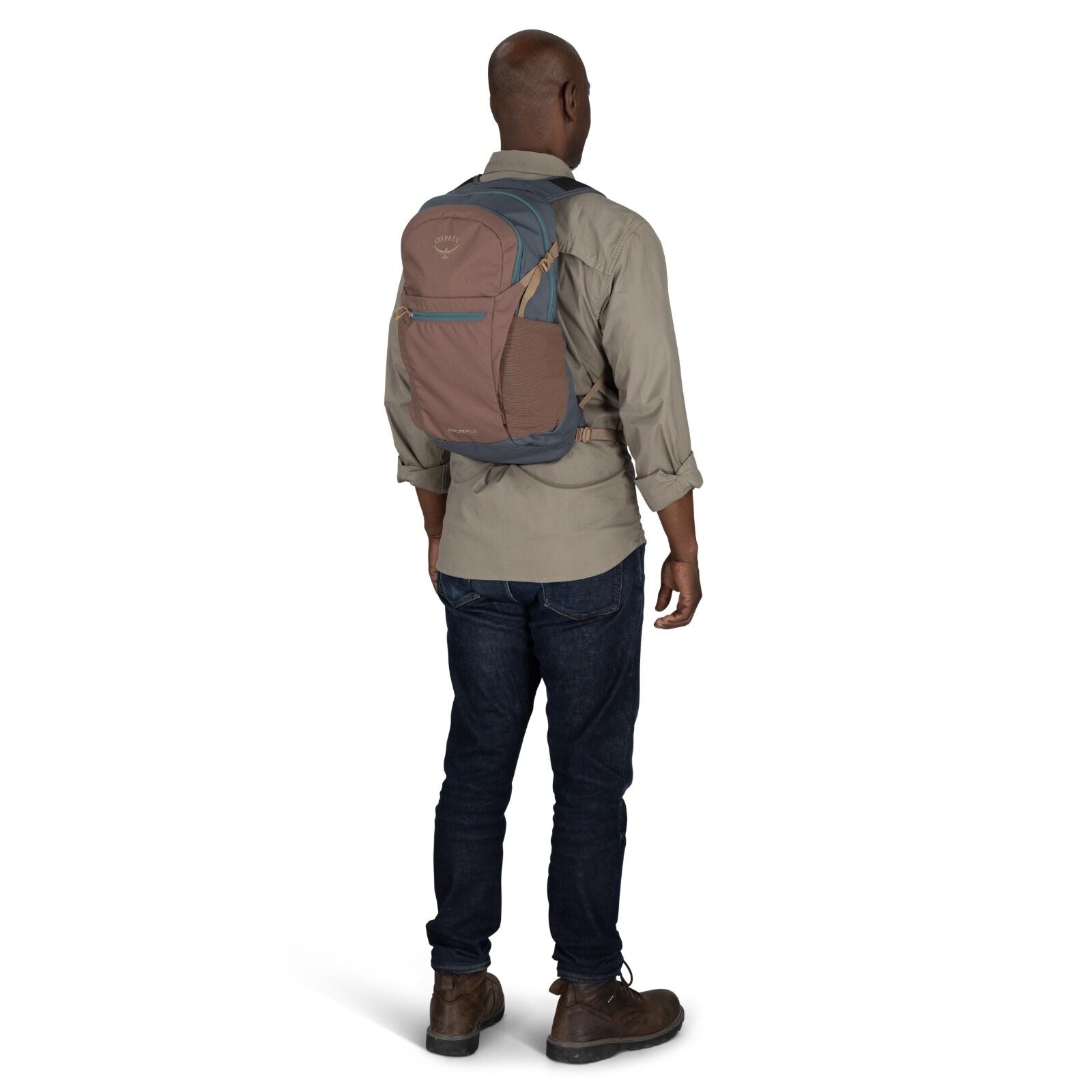 on-body image of the Daylite Plus in the color Cascade Blue/Latte Brown