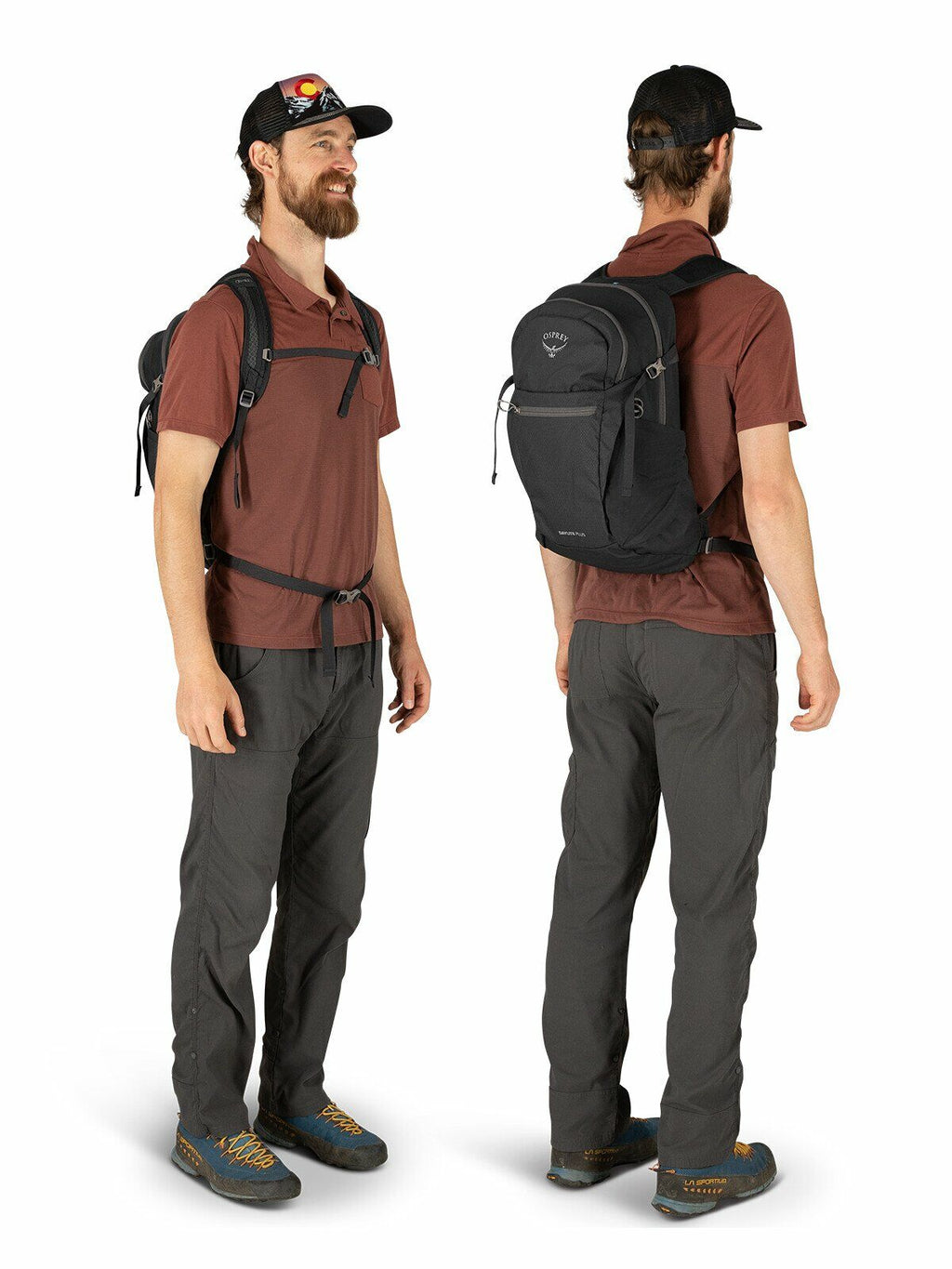 a person modeling the Daylite® Plus in color black